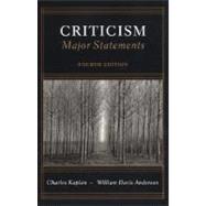 Imagen del vendedor de Criticism : Major Statements a la venta por eCampus