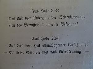 Image du vendeur pour Das Hohe Lied. Berlin, Puttkammer, 1845. 351 S. Kl.-8. Moderner schlichter Halblederband mit typographischem Rckenschild. mis en vente par Antiquariat Daniel Schramm e.K.