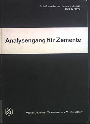 Immagine del venditore per Analysengang fr Zemente. Schriftenreihe der Zementindustrie ; H. 37 venduto da books4less (Versandantiquariat Petra Gros GmbH & Co. KG)