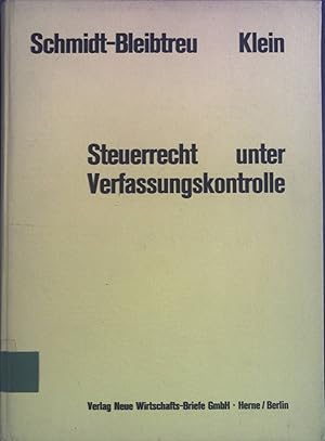 Imagen del vendedor de Steuerrecht unter Verfassungskontrolle : Die Rechtsprechung d. Bundesverfassungsgerichts in Finanz- u. Steuersachen. a la venta por books4less (Versandantiquariat Petra Gros GmbH & Co. KG)