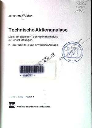 Bild des Verkufers fr Technische Aktienanalyse : d. Methoden d. techn. Analyse mit Chart-bungen. zum Verkauf von books4less (Versandantiquariat Petra Gros GmbH & Co. KG)