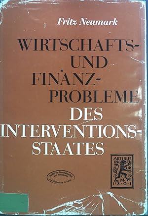 Imagen del vendedor de Wirtschafts- und Finanzprobleme des Interventionsstaates. a la venta por books4less (Versandantiquariat Petra Gros GmbH & Co. KG)