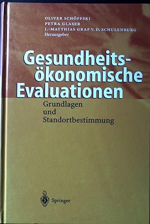 Imagen del vendedor de Gesundheitskonomische Evaluationen : Grundlagen und Standortbestimmung. a la venta por books4less (Versandantiquariat Petra Gros GmbH & Co. KG)