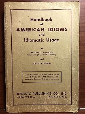 Seller image for Handbook of American Idioms and Idiomatic Usage for sale by Rosario Beach Rare Books