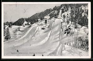 Ansichtskarte Garmisch-Partenkirchen, IV. Olympische Winterspiele, Ski-Stadion,