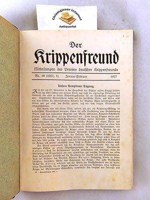 Der Krippenfreund. Mitteilungen des Vereines der Krippenfreunde.Jahrgang 1927-1928; Nr.49,50,51,5...