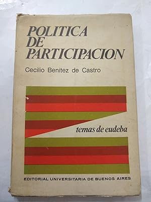 Imagen del vendedor de Politica de participacion a la venta por Libros nicos