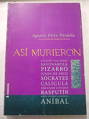Seller image for Asi murieron for sale by Libros nicos