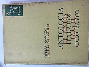 Immagine del venditore per Antologia de textos literarios para el ciclo basico venduto da Libros nicos