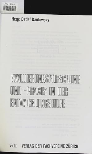 Image du vendeur pour Evaluierungsforschung und -praxis in der Entwicklungshilfe. mis en vente par Antiquariat Bookfarm