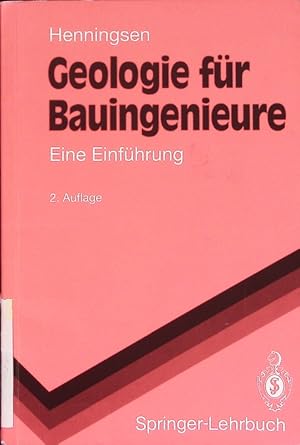 Seller image for Geologie fr Bauingenieure. Eine Einfhrung. for sale by Antiquariat Bookfarm