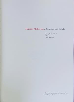 Bild des Verkufers fr Herman Miller, Inc., buildings and beliefs. zum Verkauf von Antiquariat Bookfarm