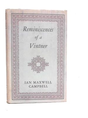 Seller image for Reminiscences of a Vintner for sale by World of Rare Books