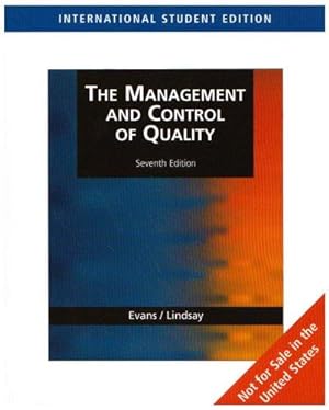 Seller image for The Management & Control of Quality, International Edition (with CD-ROM) for sale by WeBuyBooks