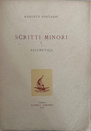 Scritti Minori. Band I: Aesthetica.
