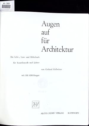 Bild des Verkufers fr Augen auf fr Architektur. zum Verkauf von Antiquariat Bookfarm