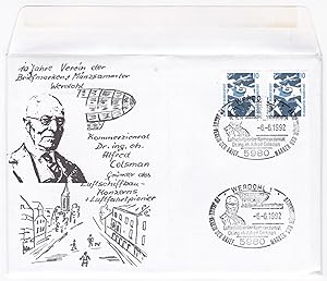 Umschlag mit 8 neuen Postkarten (nach alten Motiven) - ETB FDC - 10 Jahre Verein der Briefmarken ...