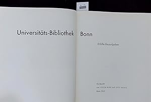 Bild des Verkufers fr Universitts-Bibliothek Bonn. Erfllte Bauaufgaben zum Verkauf von Antiquariat Bookfarm