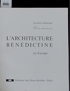 Imagen del vendedor de L ARCHITECTURE BNDICTINE en Europe. a la venta por Antiquariat Bookfarm