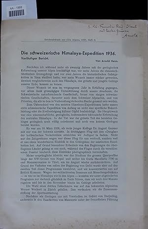 Seller image for Die schweizerische Himalaya-Expedition 1936. Die Alpen, 1937, Heft 3. for sale by Antiquariat Bookfarm