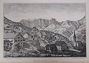 Kurort Seewis im Prättigau. Lithogrpahie v. C. Bollmann aus Amthor "Der Alpenfreund" Gera 1870, 1...