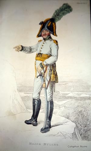 Major Muller. Hand Coloured Copper Engraving.