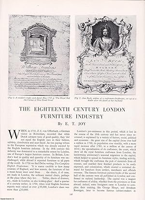 Seller image for The Eighteenth Century London Furniture Industry. An original article from Apollo, International Magazine of the Arts, 1962. for sale by Cosmo Books