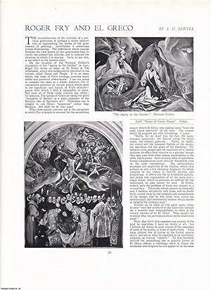 Seller image for Roger Fry and El Greco. An original article from Apollo, International Magazine of the Arts, 1950. for sale by Cosmo Books