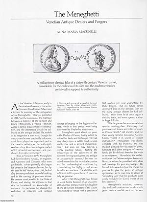 Image du vendeur pour The Meneghetti: Venetian Antique Dealers and Forgers. An original article from Apollo, International Magazine of the Arts, 1990. mis en vente par Cosmo Books