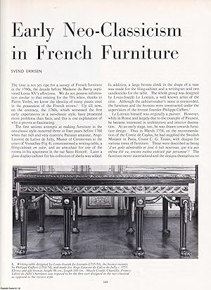 Bild des Verkufers fr Early Neo-Classicism in French Furniture. An original article from Apollo, International Magazine of the Arts, 1963. zum Verkauf von Cosmo Books