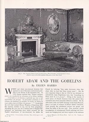 Bild des Verkufers fr Robert Adam and the Gobelins Tapestry Manufactory. An original article from Apollo, International Magazine of the Arts, 1962. zum Verkauf von Cosmo Books