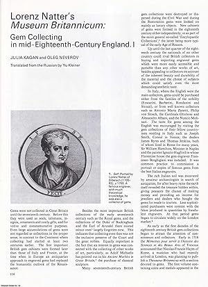 Seller image for Lorenz Natter's Museum Britannicum: Gem Collecting in Mid-Eighteenth-Century England. An original article from Apollo, International Magazine of the Arts, 1984. for sale by Cosmo Books