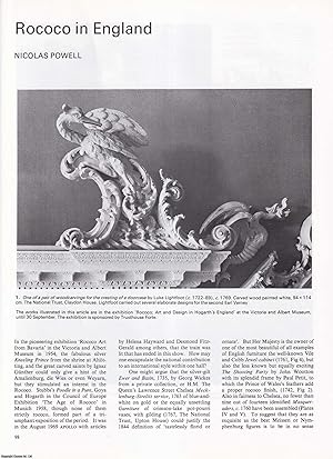 Seller image for Rococo in England. An original article from Apollo, International Magazine of the Arts, 1984. for sale by Cosmo Books