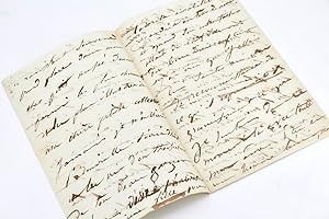 Lettre autographe inédite signée adressée à son amant Victor Hugo : "Le bon Dieu a pu mettre des ...