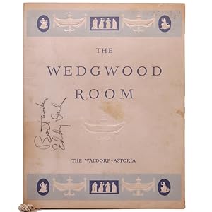 The Wedgwood Room at The Waldorf-Astoria. MENU