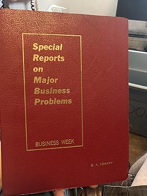 Seller image for special report on major business problems for sale by A.C. Daniel's Collectable Books
