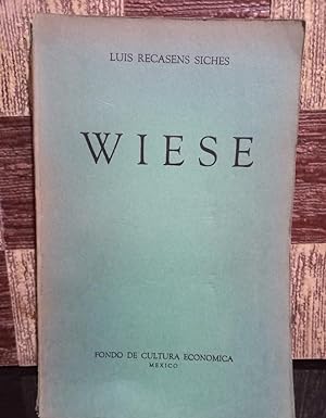 Imagen del vendedor de Wiese - Primera edicin a la venta por Libros de Ultramar Alicante