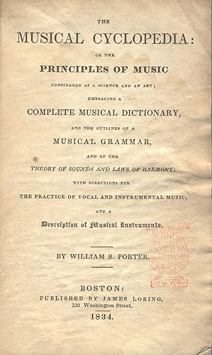 The musical cyclopedia: or, Principles of music considered as a science and an art; embracing a c...