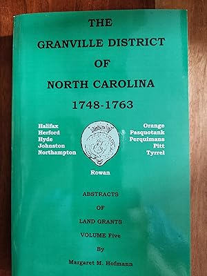 Immagine del venditore per The Granville District of North Carolina 1748-1763 Abstract of Land Grants Volume Five venduto da Nash Books