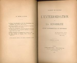 L'Extériorisation de la Sensibilité. Etude expérimentale et historique.