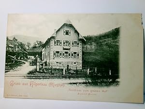 Hilpertsau. Gruss aus., Murgtal. Alte Ansichtskarte / Lithographie s/w, ungel. um 1900. Gasthaus ...