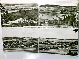Neukirch. Lausitz. Alte Ansichtskarte / Postkarte s/w, gel. 1963. 4 Ansichten um den Ort u. Umland.