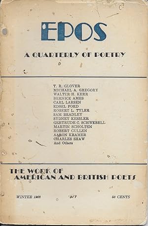 Image du vendeur pour Epos: A Quarterly of Poetry. Winter 1962 [Vol 14, No 2] mis en vente par stephens bookstore