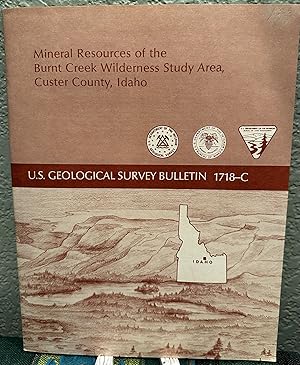 Imagen del vendedor de Mineral Resources of the Burnt Creek Wilderness Study Area, Custer County, Idaho a la venta por Crossroads Books