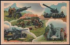 Imagen del vendedor de WWII postcard: U.S. Field Artillery a la venta por Mobyville