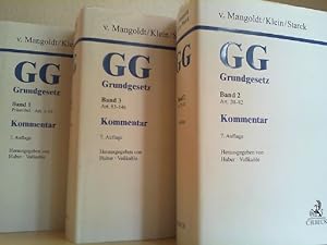 Bild des Verkufers fr Kommentar zum Grundgesetz Gesamtwerk - In 3 Bnden. KOMPLETT. die Bearbeiter Prof. Dr. Susanne Baer, LL. M. (Richterin des Bundesverfassungsgerichts, Humboldt-Universitt zu Berlin), Prof. Dr. Peter M. Huber (Richter des Bundesverfassungsgerichts, Ludwig-Maximilians-Universitt Mnchen) [und 13 weitere] zum Verkauf von Antiquariat im Schloss