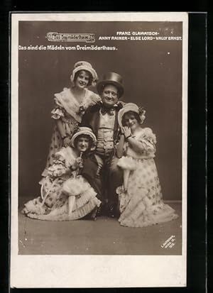 Seller image for Ansichtskarte Operette Das Dreimderlhaus, Franz Glawatsch, Anny Reiner, Else Lord und Vally Ernst for sale by Bartko-Reher