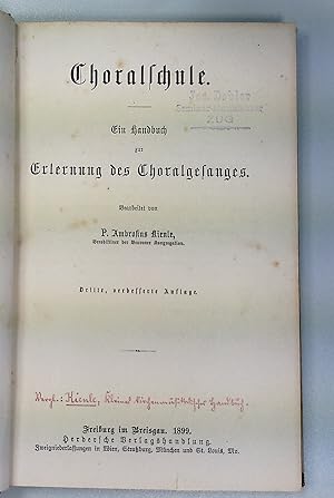 Choralschule. Ein Handbuch zur Erlernung des Choralgesanges.