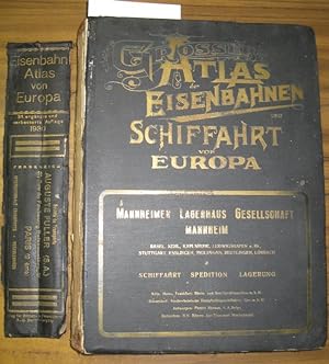 Grosser Atlas der Eisenbahnen und Schiffahrt [Schifffahrt] von Europa: Deutsches Reich. Belgien, ...