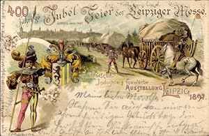 Litho Leipzig, Sächsisch Thüringische Industrie und Gewerbeausstellung 1897, 400 Jahre Messe